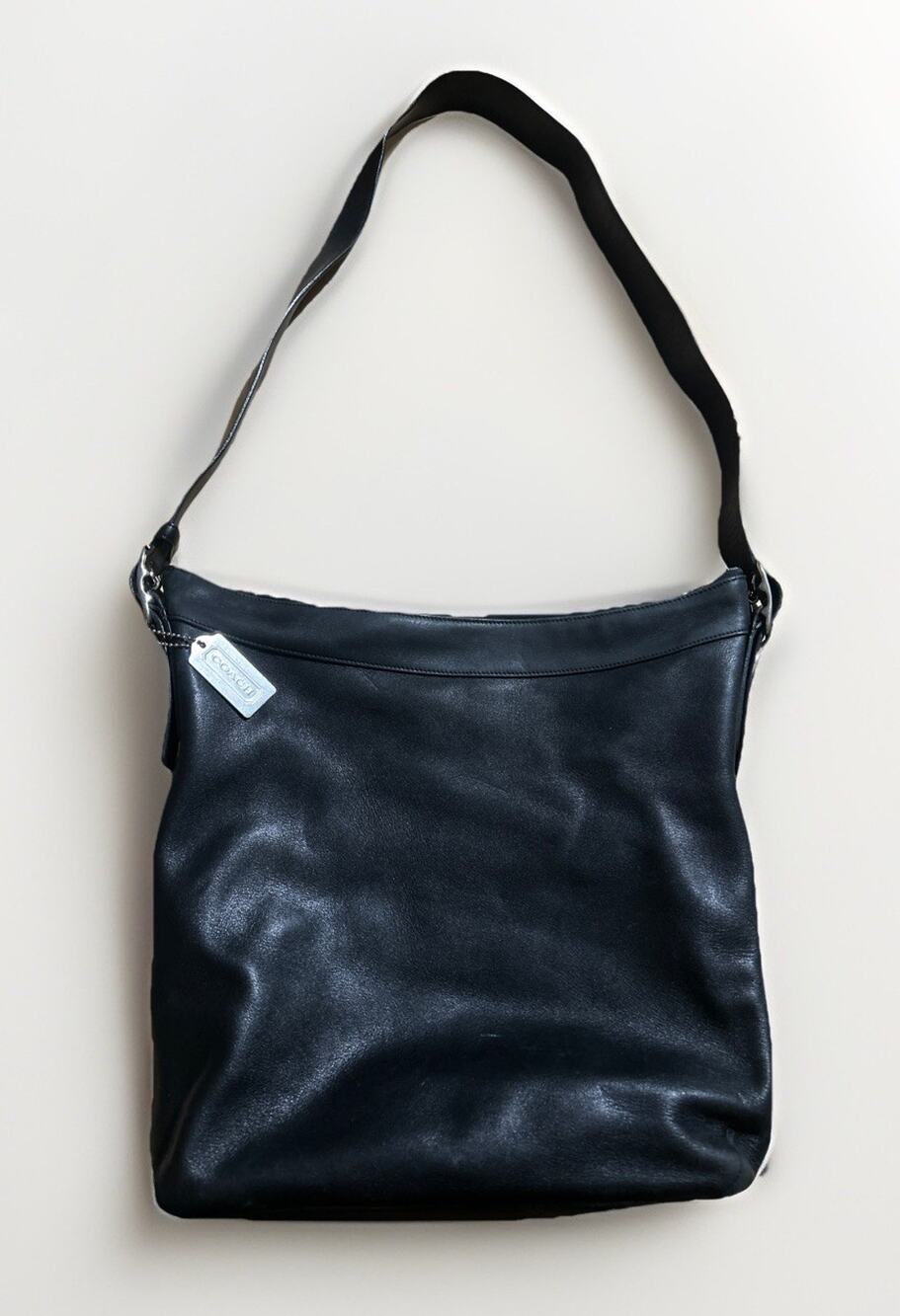 Vintage y2k Coach Slim Legacy Slim Hobo Bag Black Leather Crossbody Purse 9177